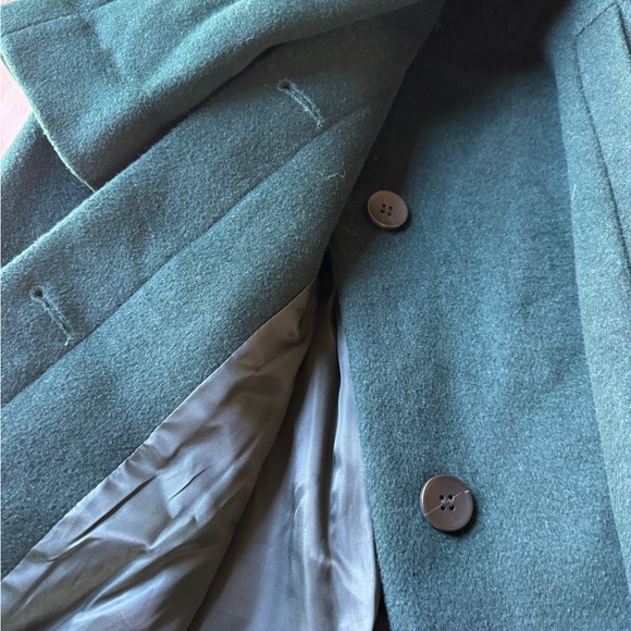 Cole Haan Signature Wool Blend Coat I Forest Green - Picture 7 of 9